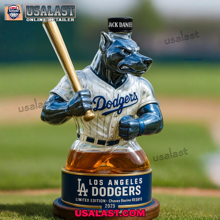 LA Dodgers Baseball Whiskey Decanter
