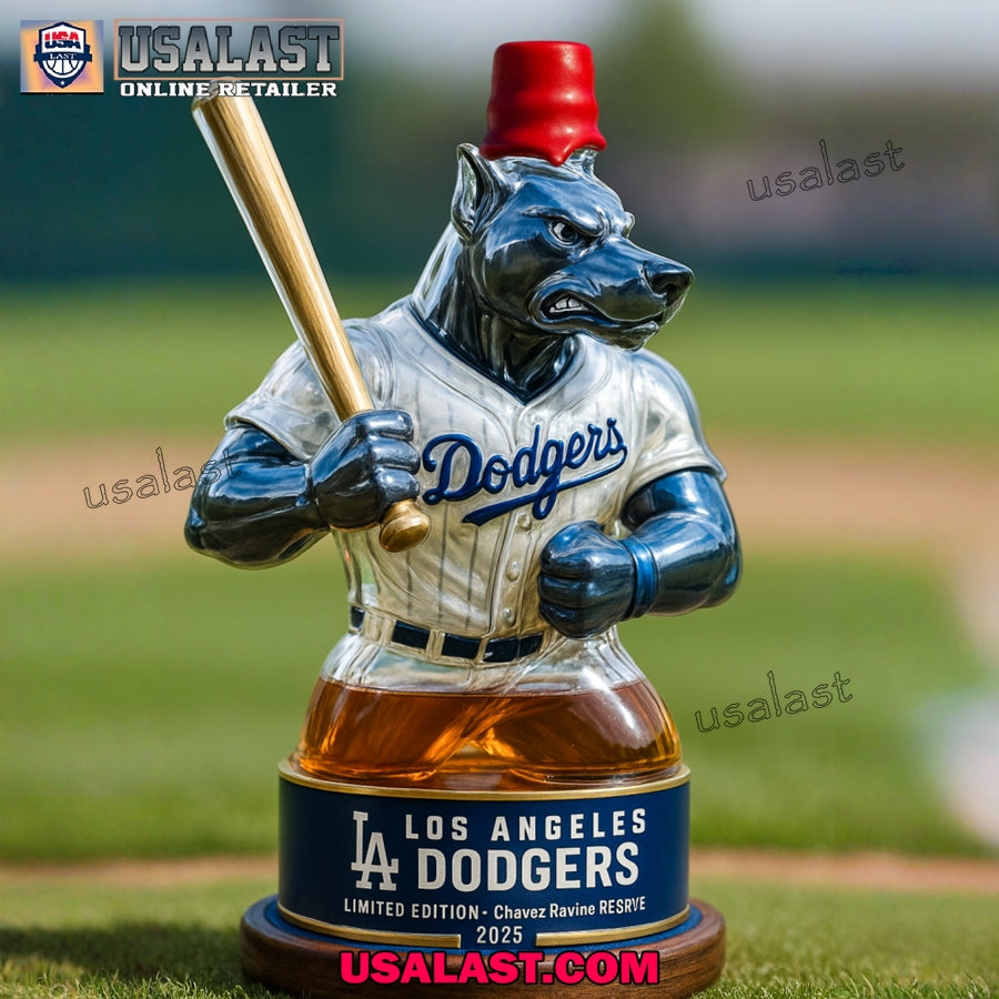 LA Dodgers Baseball Whiskey Decanter