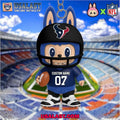 Labubu In Houston Texans Custom Acrylic Keychain