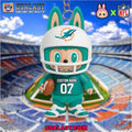 Labubu In Miami Dolphins Custom Acrylic Keychain