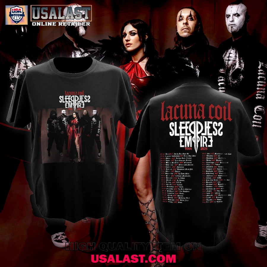 Lacuna Coil Sleepless Empire Tour 2025 T-Shirt