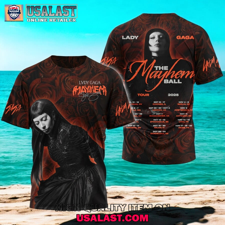 Lady Gaga The Mayhem Ball 2025 Tour 3D Shirt