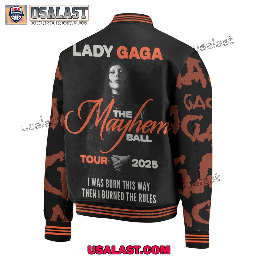 Lady Gaga The Mayhem Ball Tour 2025 Baseball Jacket