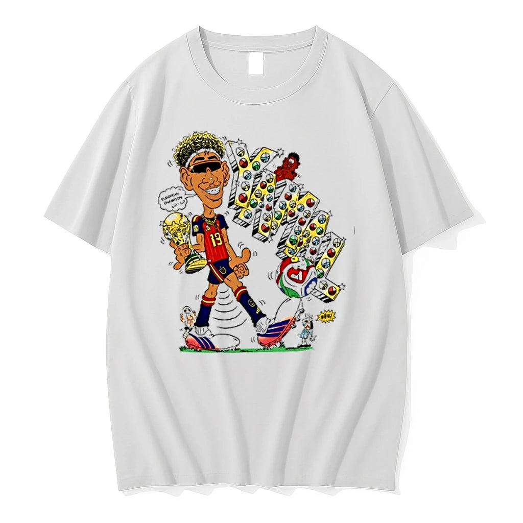 Lamine Yamal No 19 Spain National Football Team Caricature 0 Tshirts Sweater