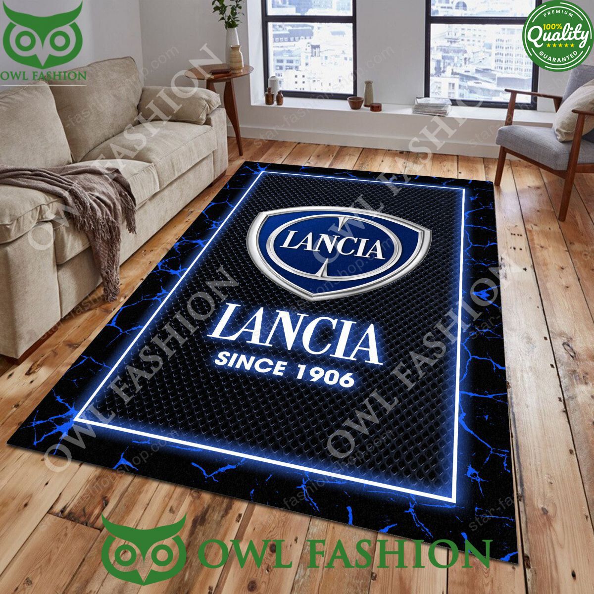 Lancia Luxury Car Brand Limited Lighting Rug Carpet