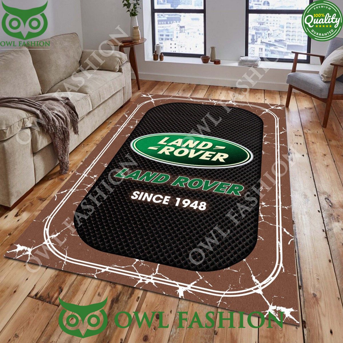 Land Rover 1948 Car Brand Living Room Stone Marble Carpet