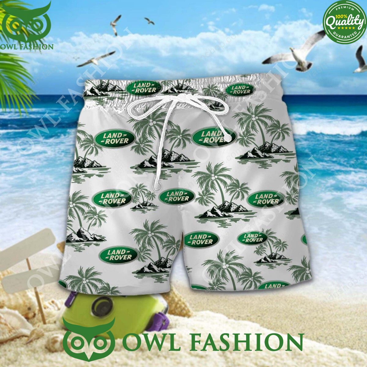 Land Rover British predominantly four-wheel drive Hawaiian Shirt and Short
