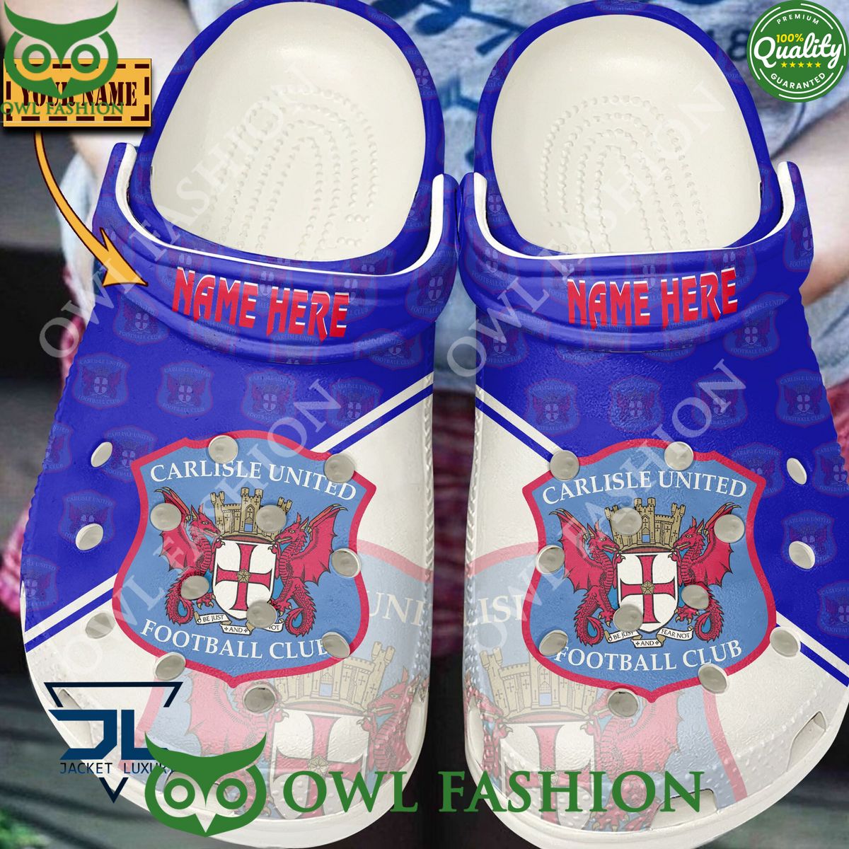 League One EFL Football Club Carlisle United Custom Croc