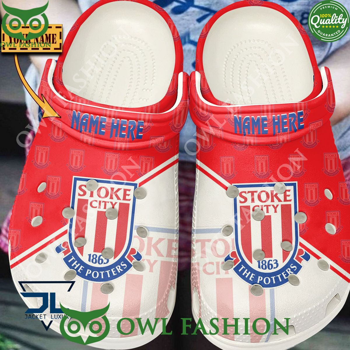 League One EFL Football Club Stoke City F.C Custom Croc