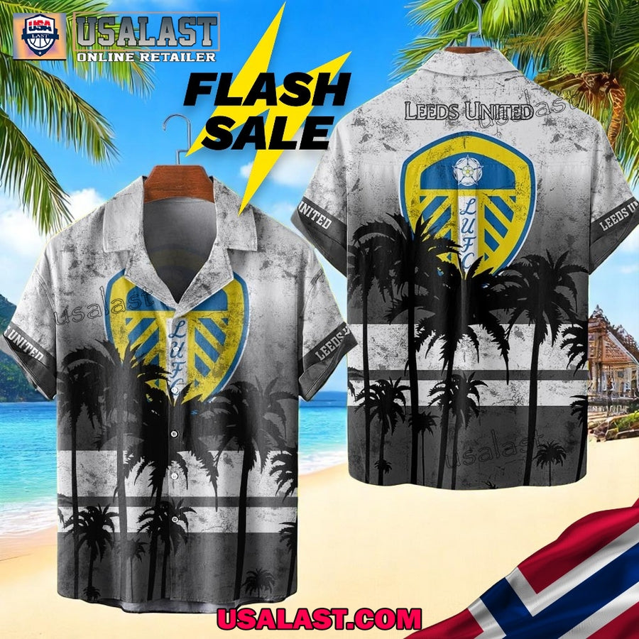 Leeds United FC Coconut Tree Style Hawaiian Shirt