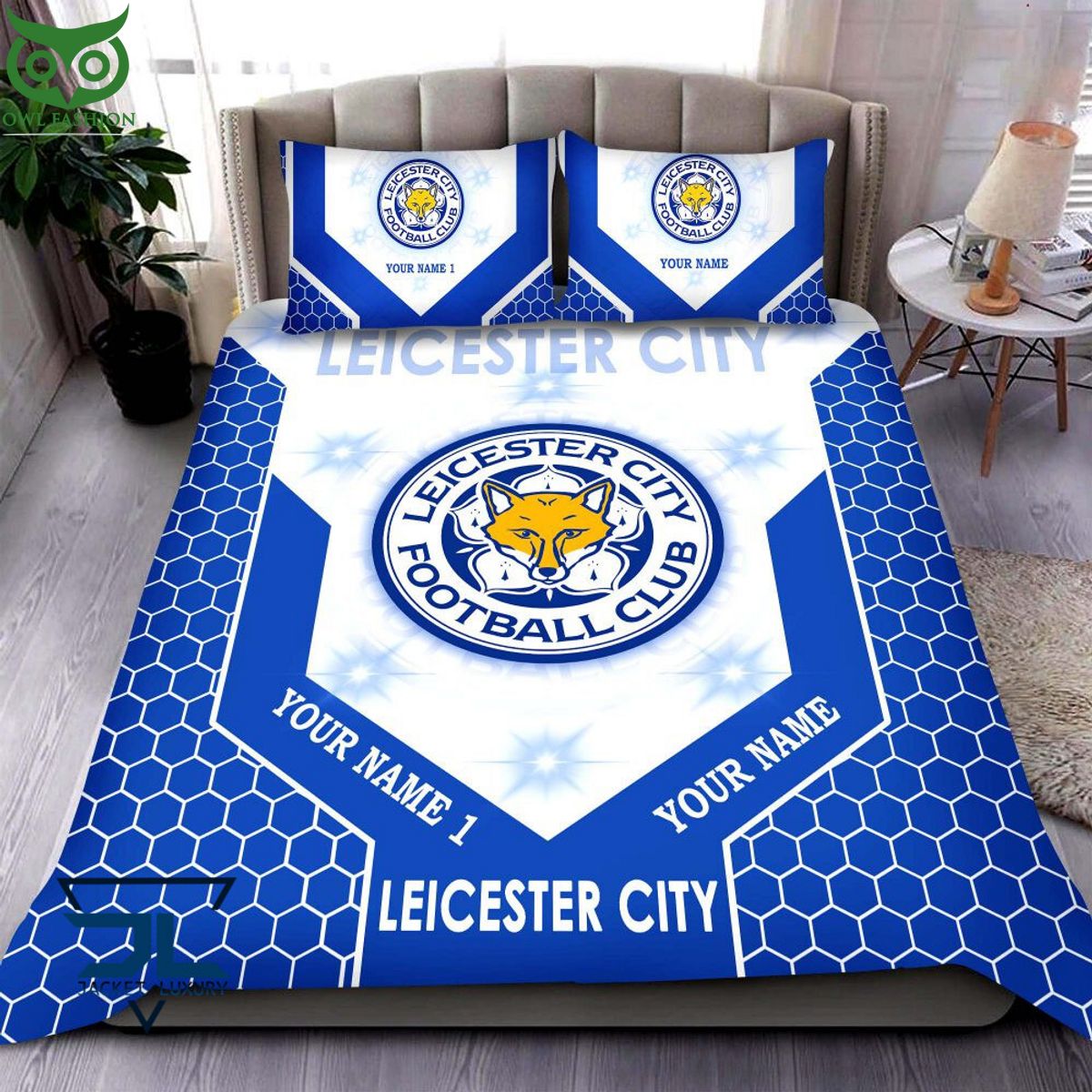Leicester City F.C EFL Champion Customized Bedding Set