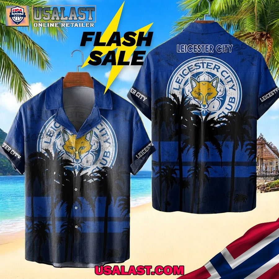 Leicester City FC Coconut Tree Style Hawaiian Shirt