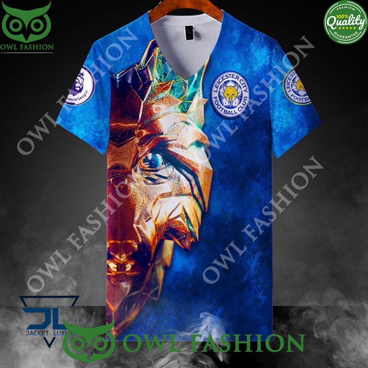 Leicester City FC Diamond Wolf Football 3d hoodie
