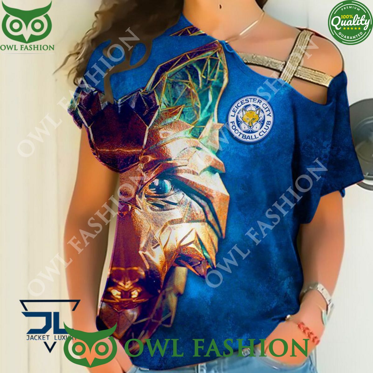 Leicester City FC Diamond Wolf Football 3d hoodie