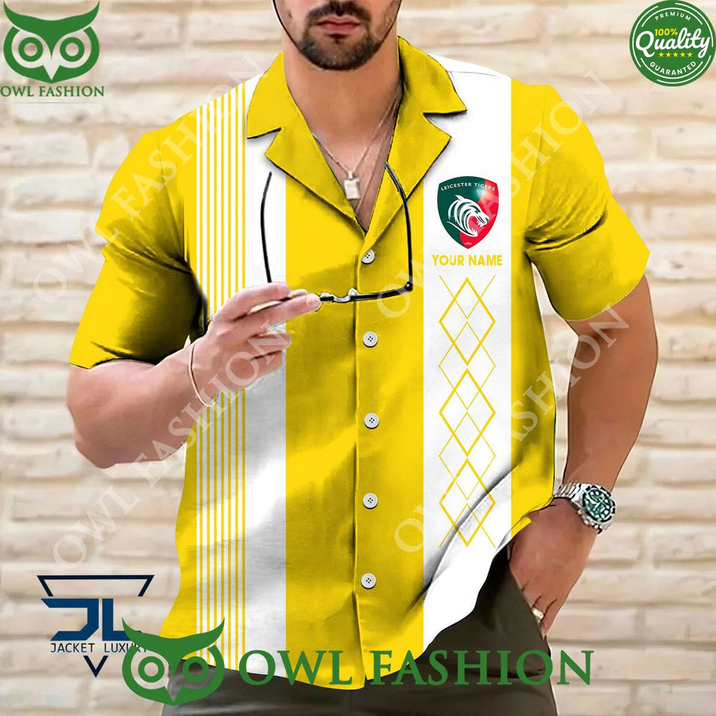 Leicester Tigers Rugby union team Custom name Hawaiian shirt
