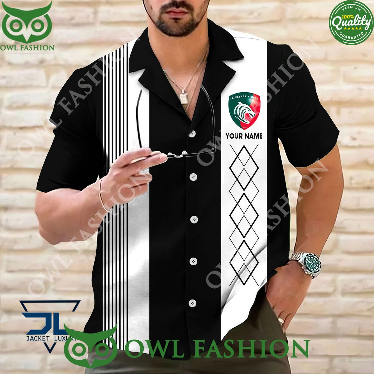Leicester Tigers Rugby union team Custom name Hawaiian shirt