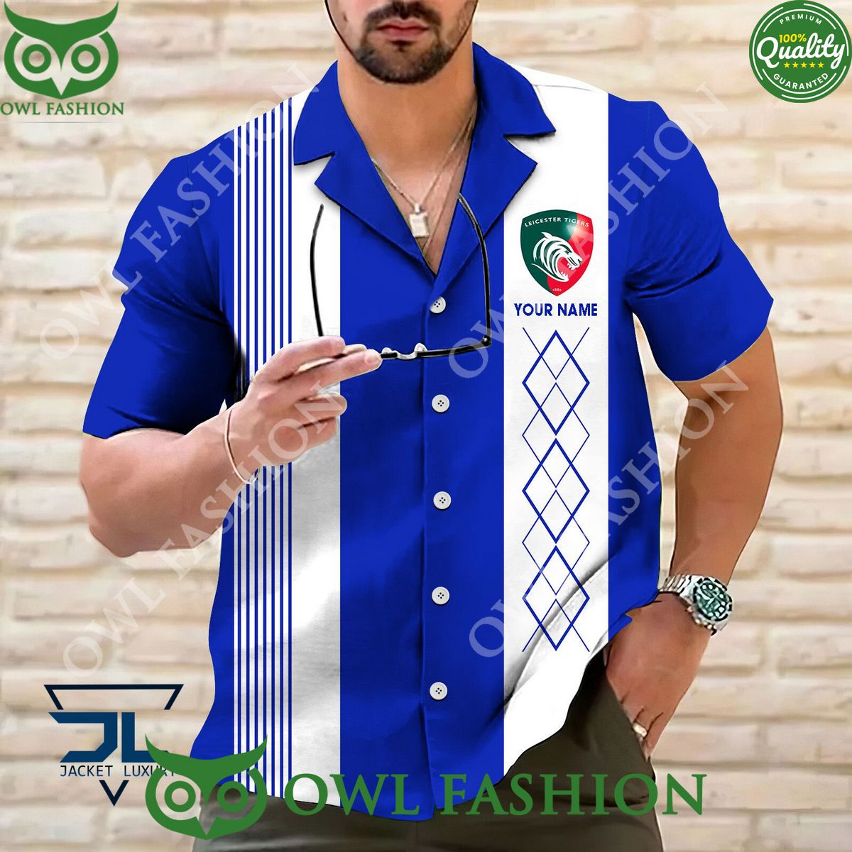 Leicester Tigers Rugby union team Custom name Hawaiian shirt