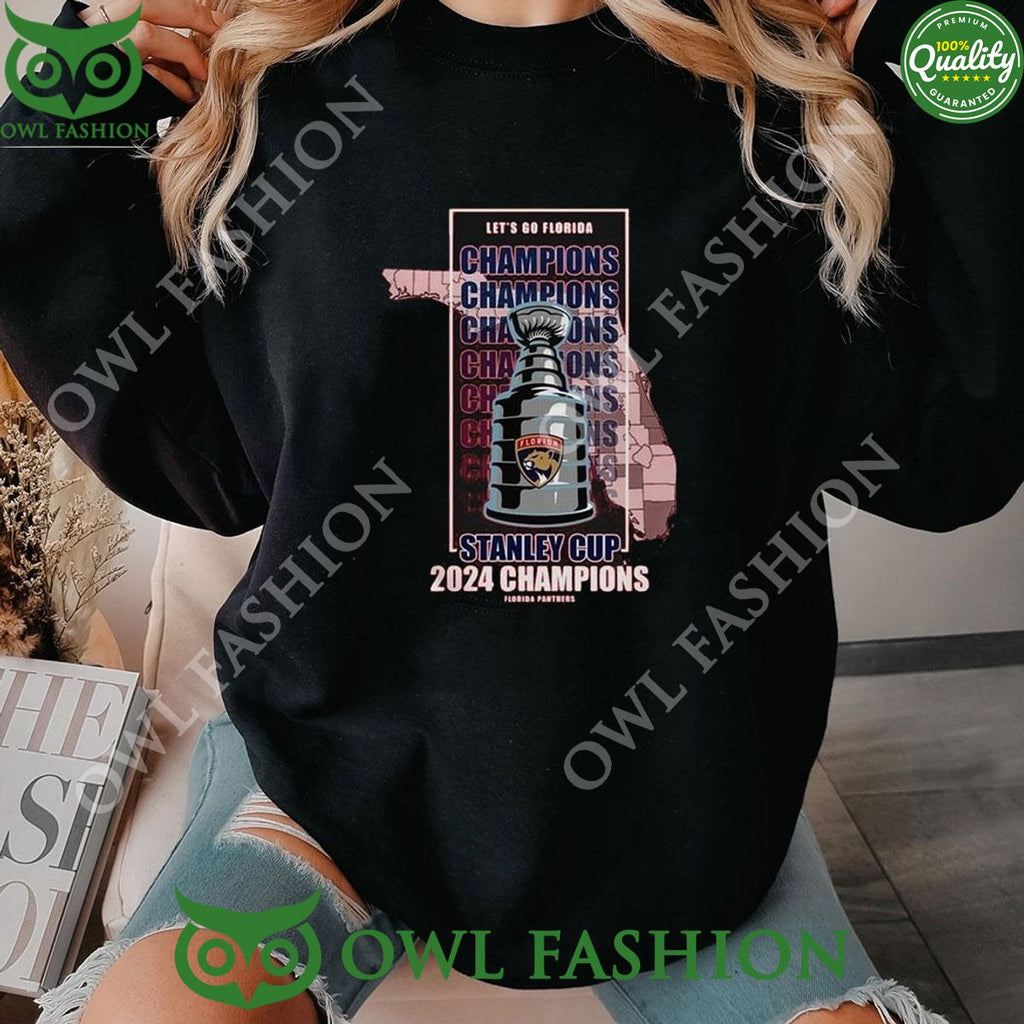 Lets Go Florida Panthers Nhl Stanley Cup Champions 2024 Tshirt Hoodie