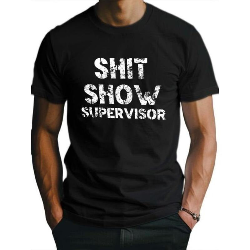 letter Shit Show Fitted Men's T-Shirt, Sweat-wicking and Freedom of Movement Made in USA