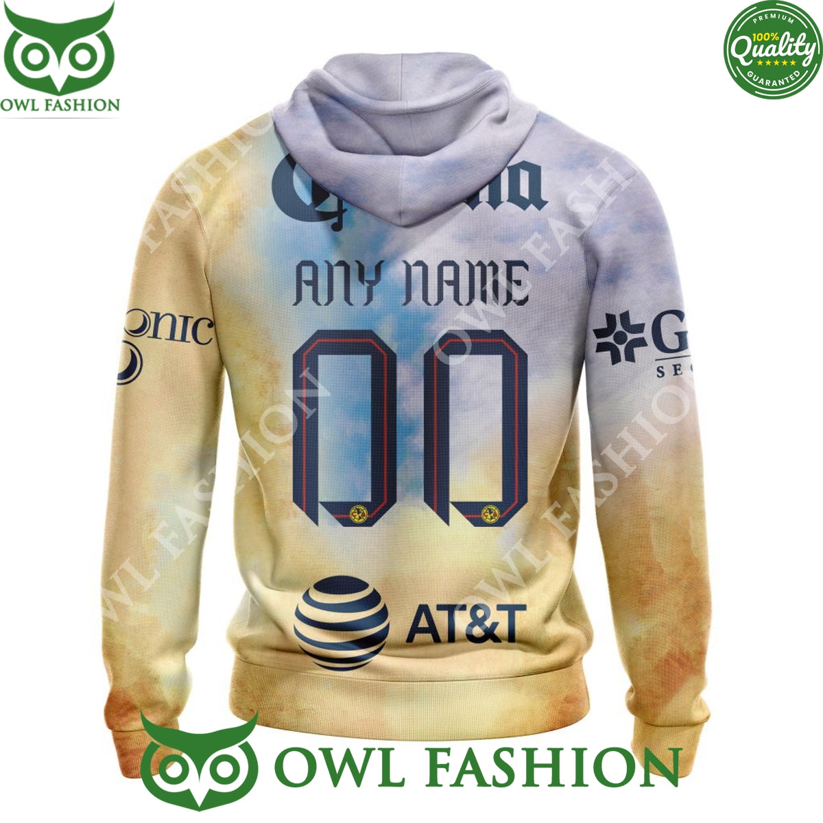 LIGA MX Club America Special Tricampeones Custom name number 3d hoodie