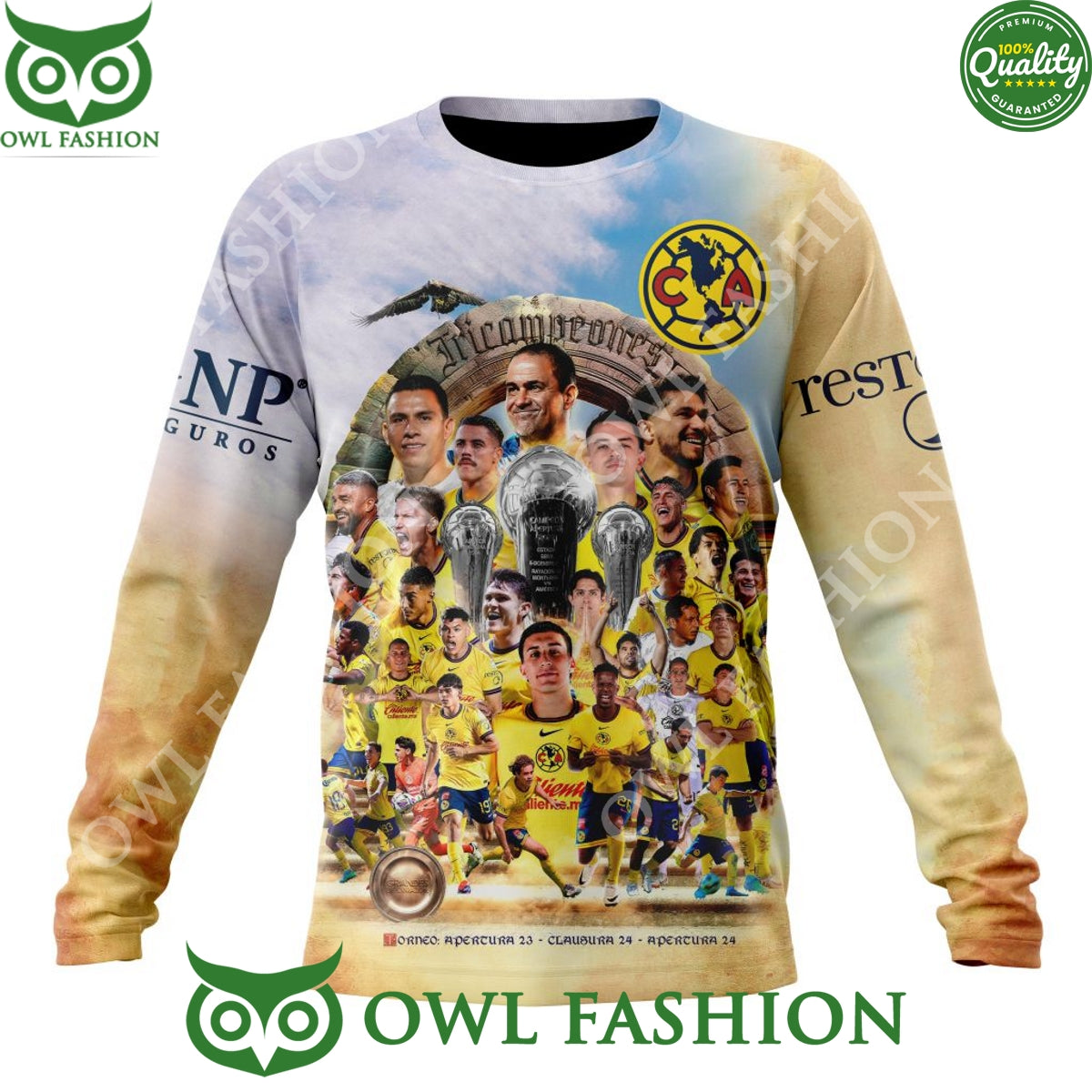 LIGA MX Club America Special Tricampeones Custom name number 3d hoodie