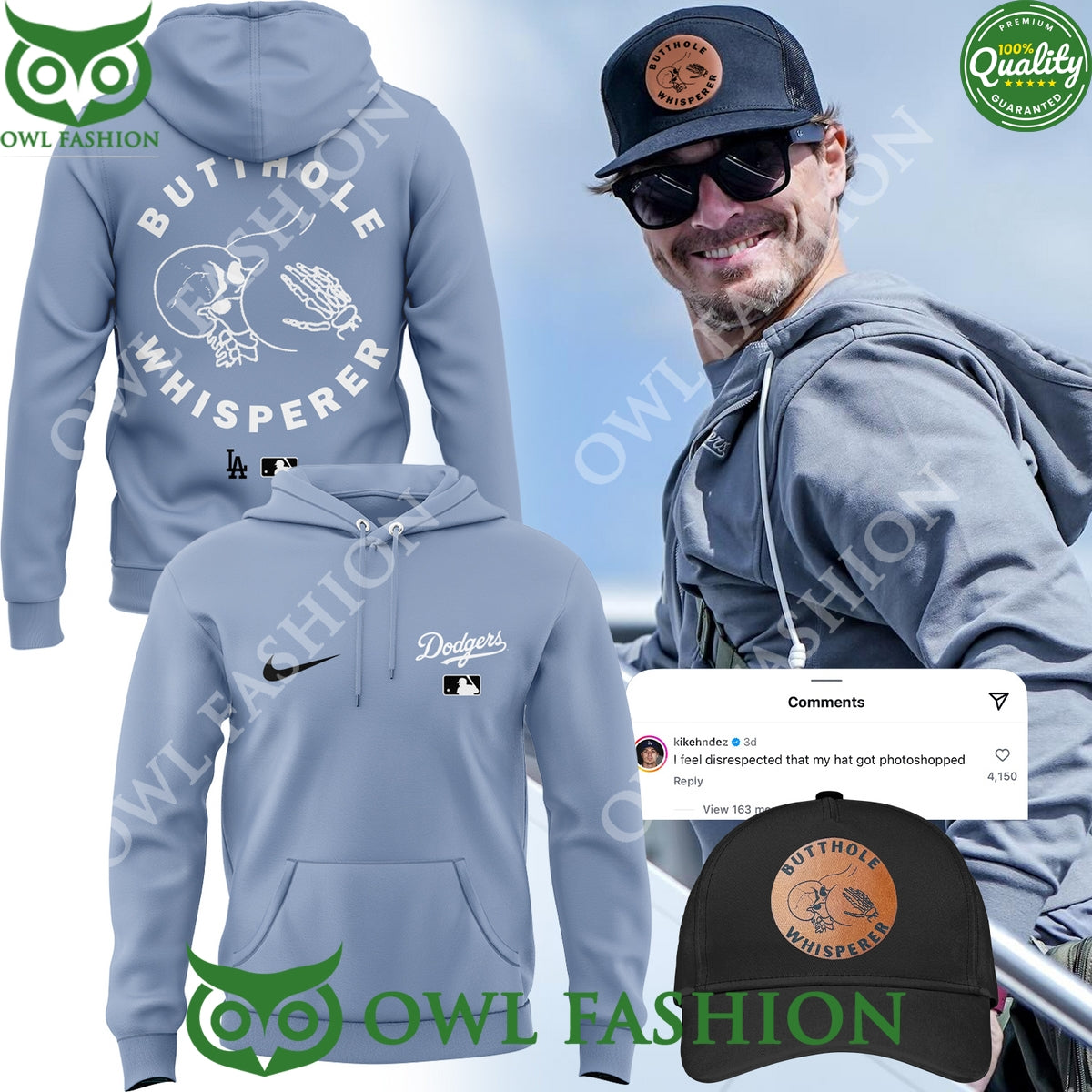 Limited Edition LA Dodgers Butthole Whisperer hoodie