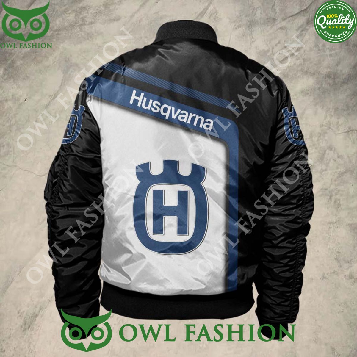Limited Husqvarna Logo Brand 3D Bomber Jacket