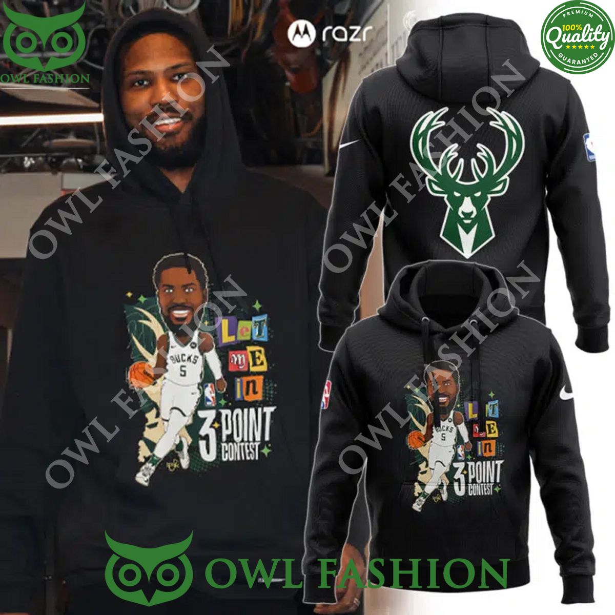 Limited Malik Beasley Milwaukee Bucks Basketball Hoodie