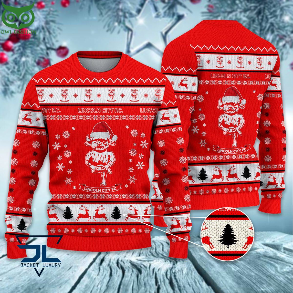 Lincoln City F.C EPL League Cup Ugly Sweater
