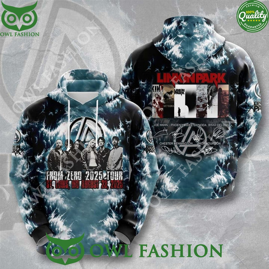 Linkin Park From Zero 2025 Tour Albums Xero Armstrong and Brittain hoodie
