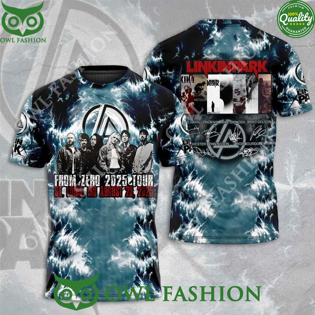 Linkin Park From Zero 2025 Tour Albums Xero Armstrong and Brittain hoodie