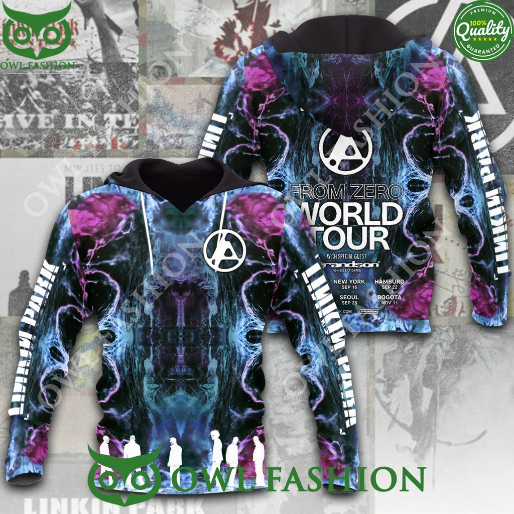 Linkin Park From Zero World Tour Schedule Special Guest Grandson 3D t Shirt