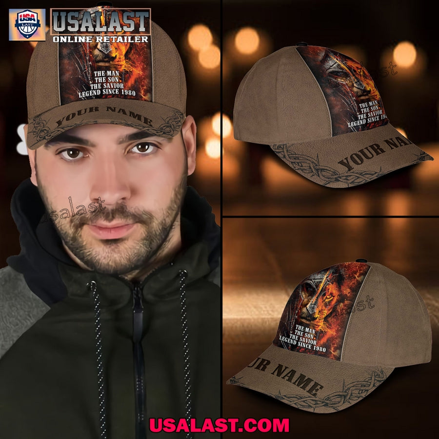 Lion Warrior Face The Man The Son The Savior Classic Cap