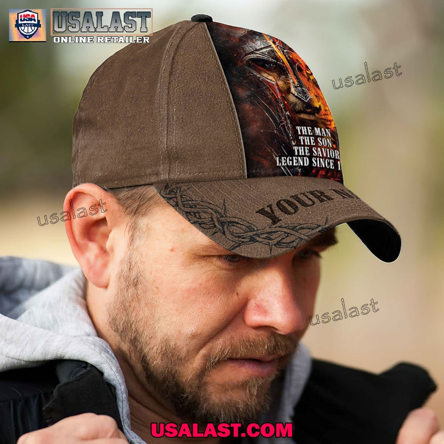 Lion Warrior Face The Man The Son The Savior Classic Cap