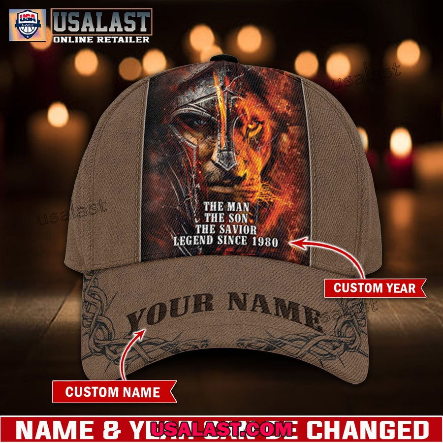 Lion Warrior Face The Man The Son The Savior Classic Cap