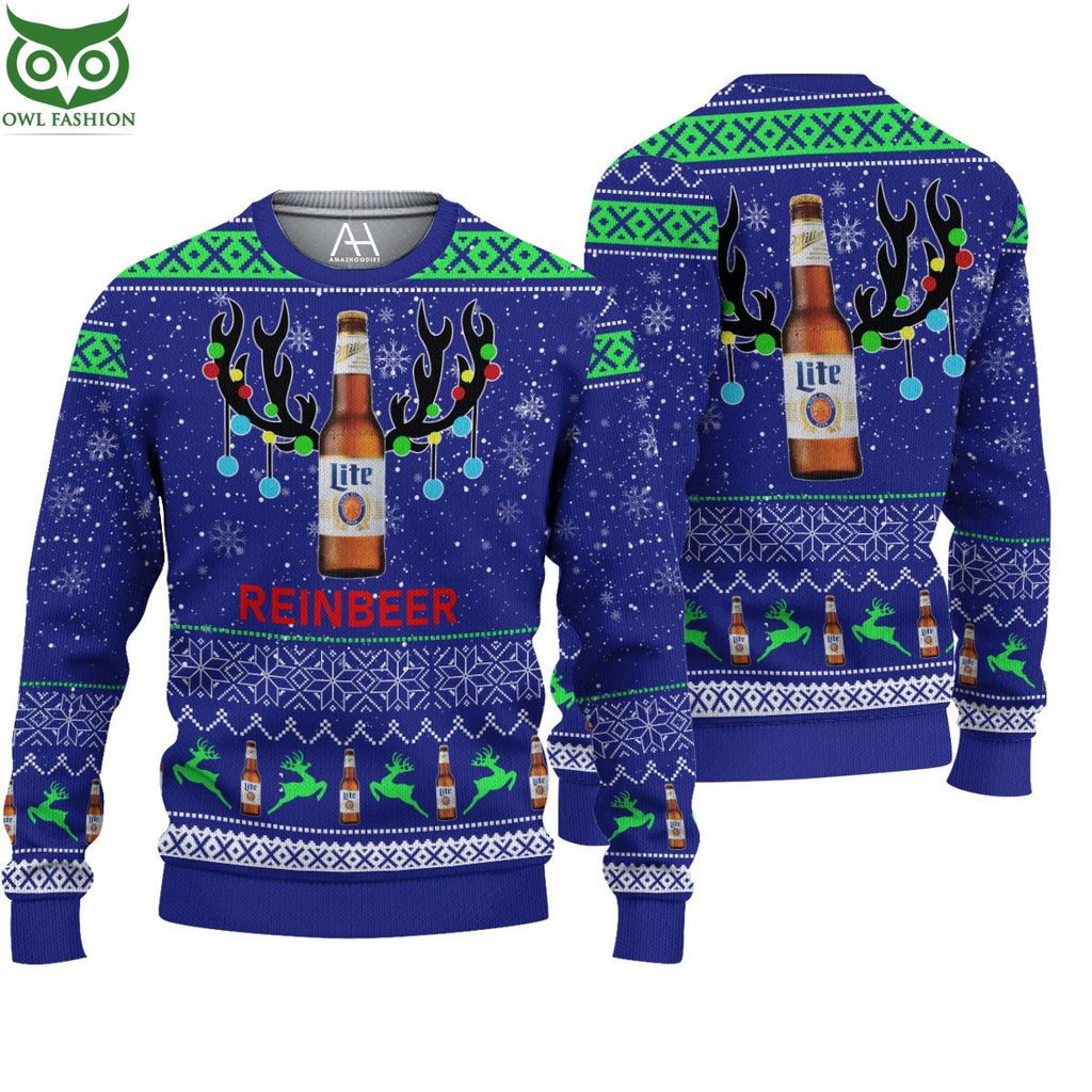 Lite Beer Reinbeer Ugly Sweater Jumpers For Men