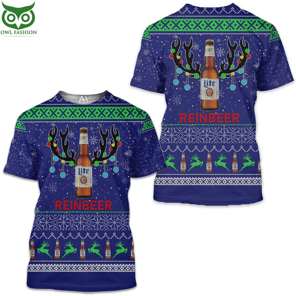Lite Beer Reinbeer Ugly Sweater Jumpers For Men