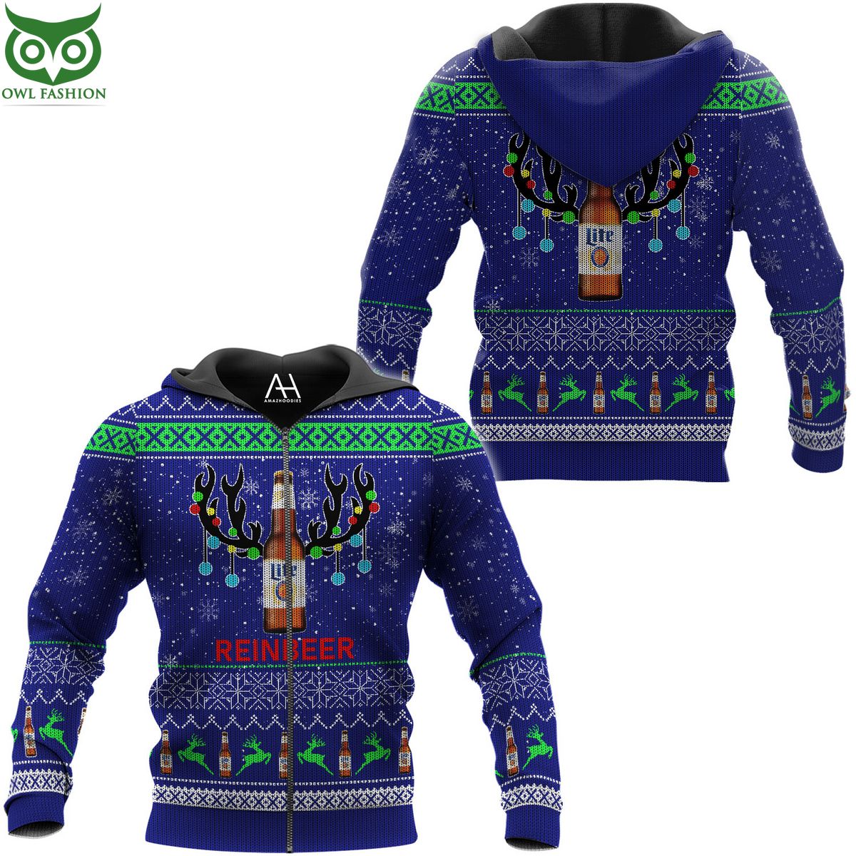 Lite Beer Reinbeer Ugly Sweater Jumpers For Men