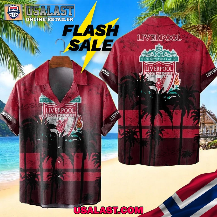 Liverpool FC Coconut Tree Style Hawaiian Shirt