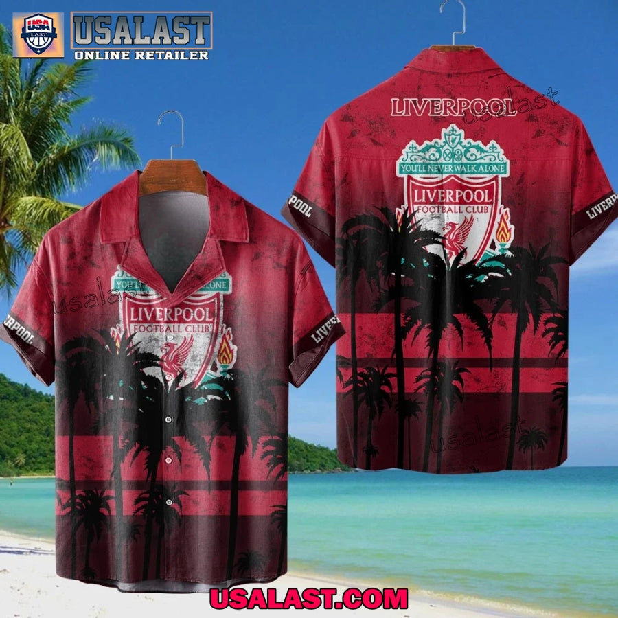 Liverpool FC Coconut Tree Style Hawaiian Shirt