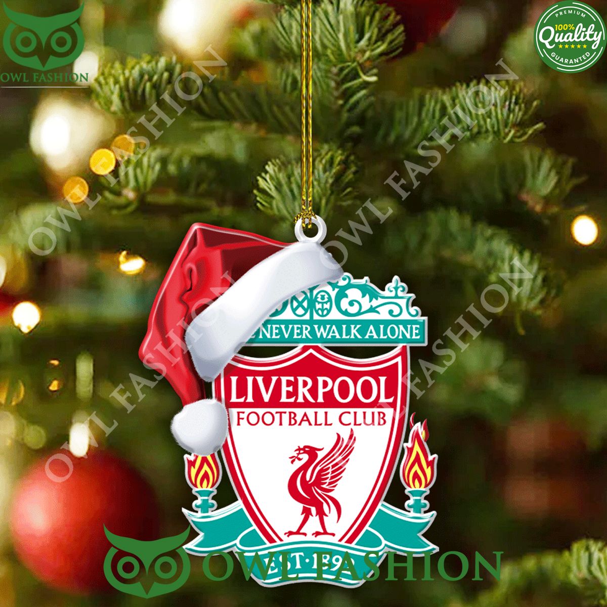 Liverpool Logo Christmas 2-Side Printed Ornament