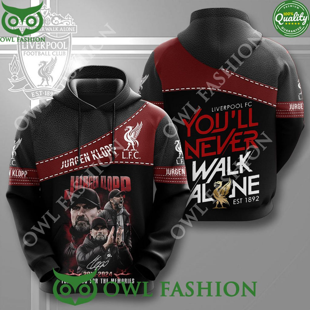 Liverpool x Jürgen Klopp You never walk alone 3D t shirt