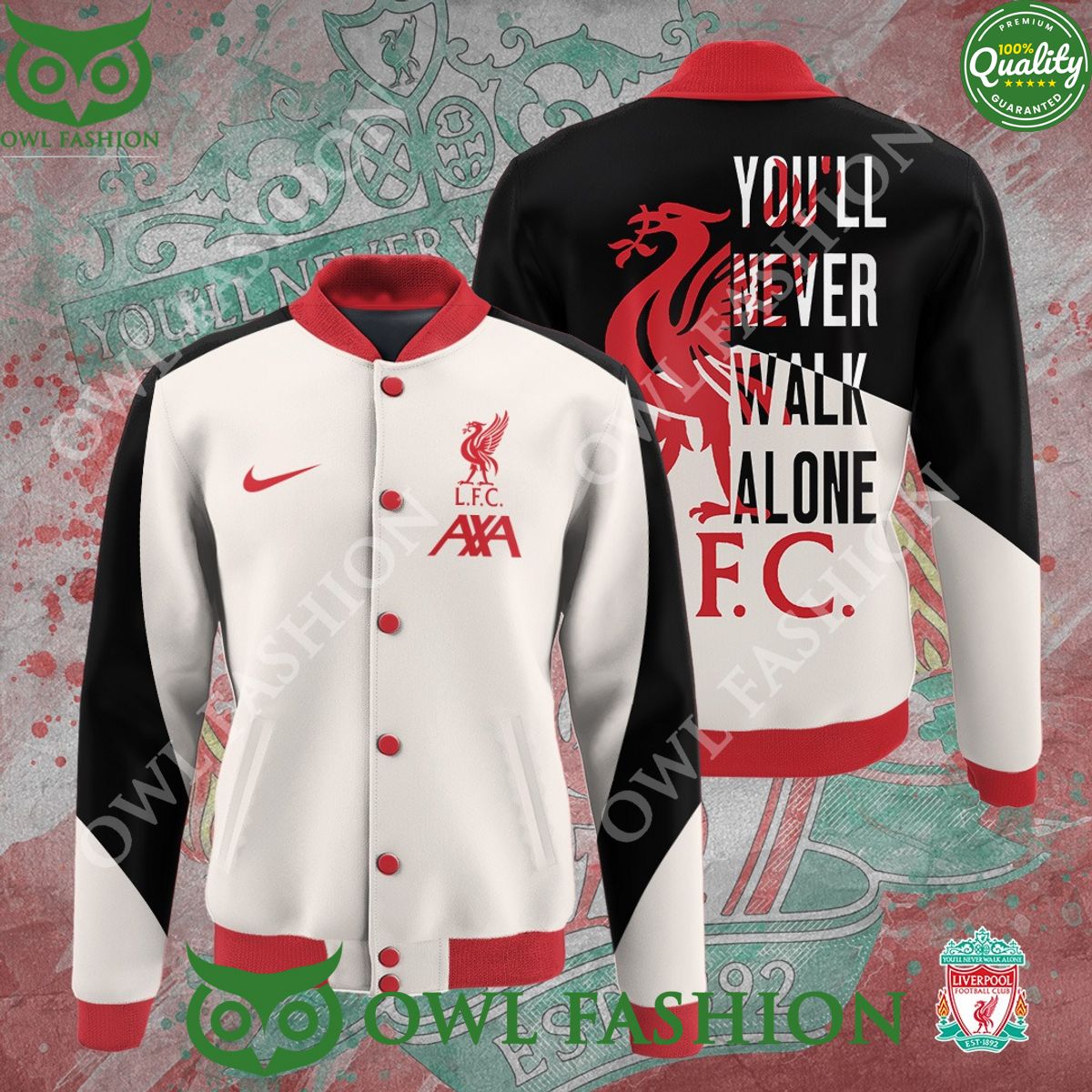 Liverpool You Will Never Walk Alone FC Baseball Jacket