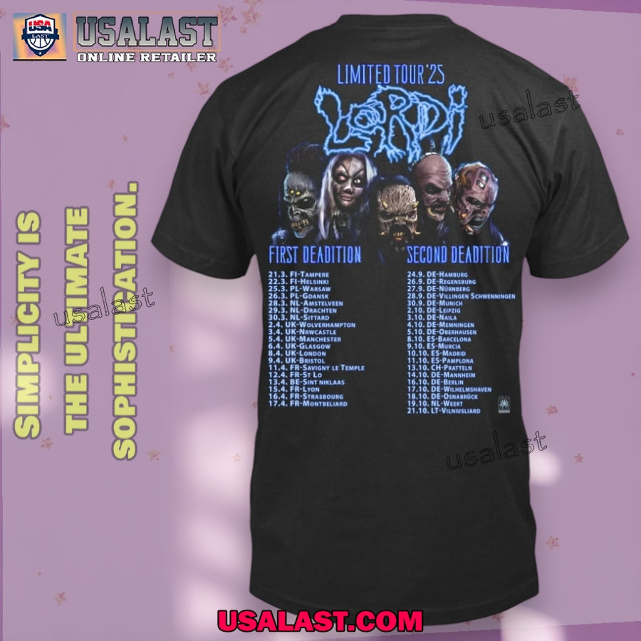 Lordi Band Limited Tour 2025 Unisex Tee Shirt