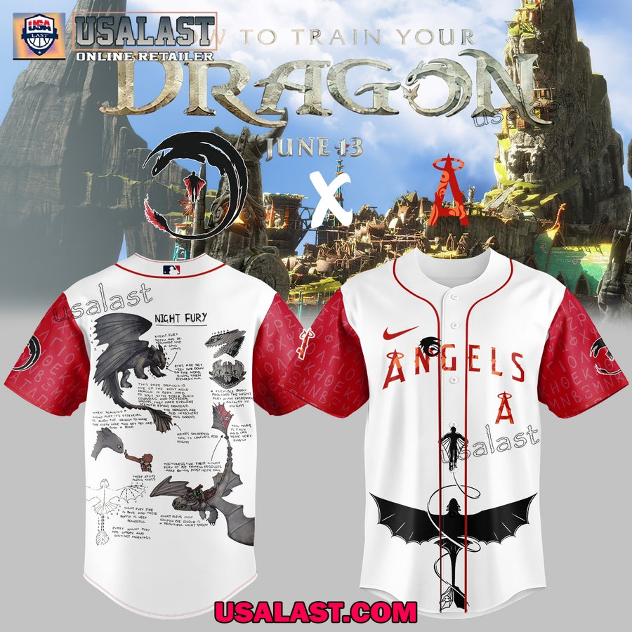 Los Angeles Angels How to Train Your Dragon Baseball Jersey