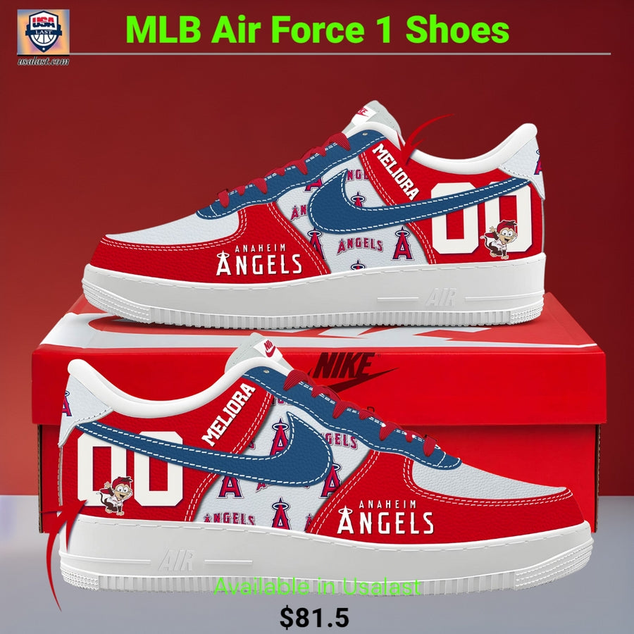 Los Angeles Angels Personalized Air Force 1 Shoes