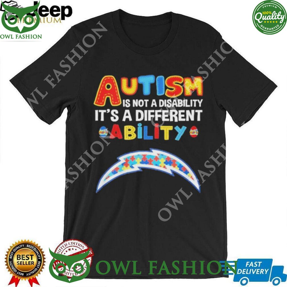 Los Angeles Chargers Autism Its a Different 2024 Shirt
