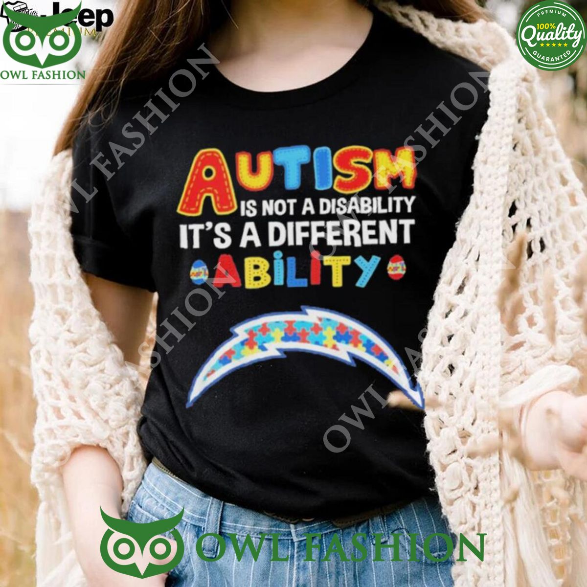 Los Angeles Chargers Autism Its a Different 2024 Shirt