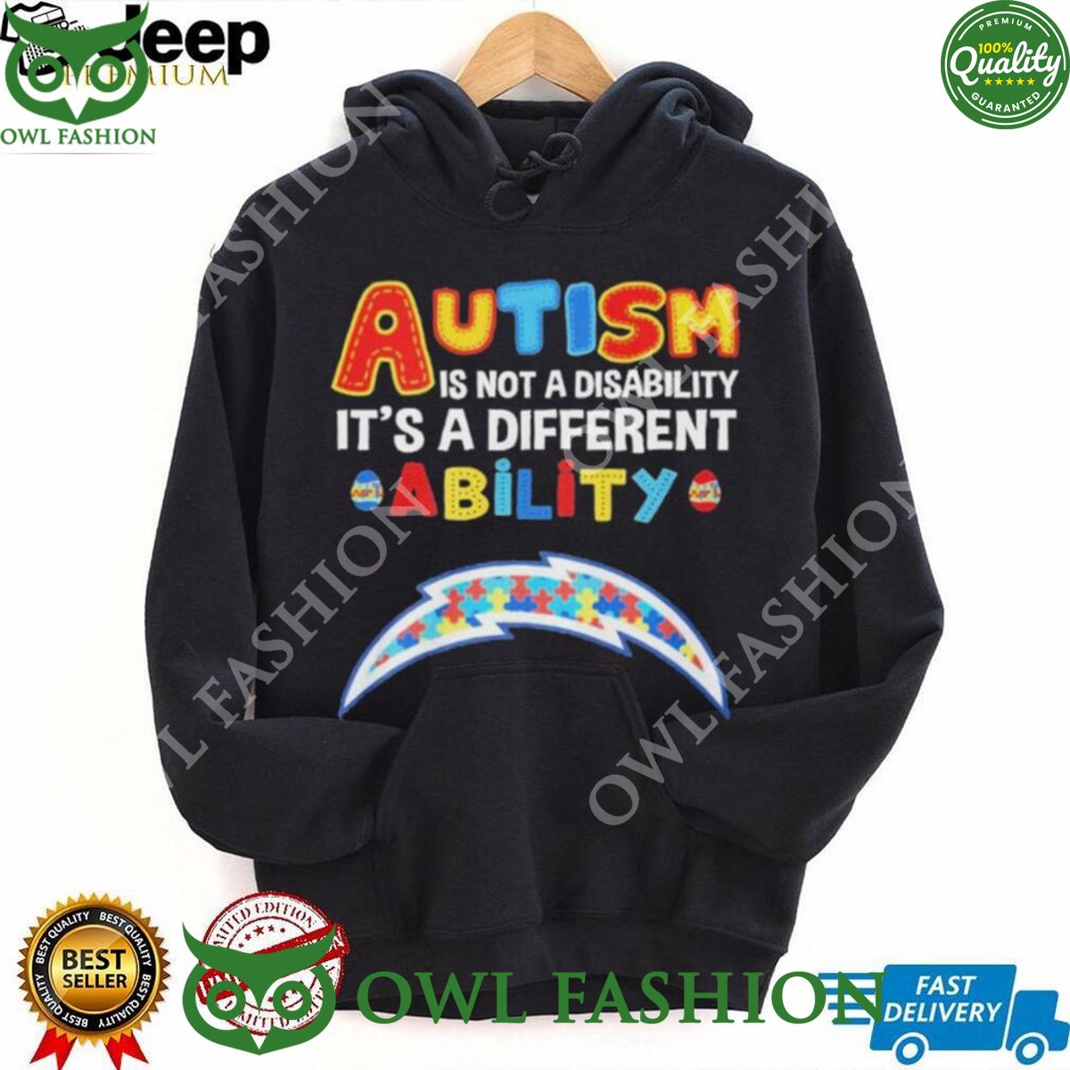 Los Angeles Chargers Autism Its a Different 2024 Shirt