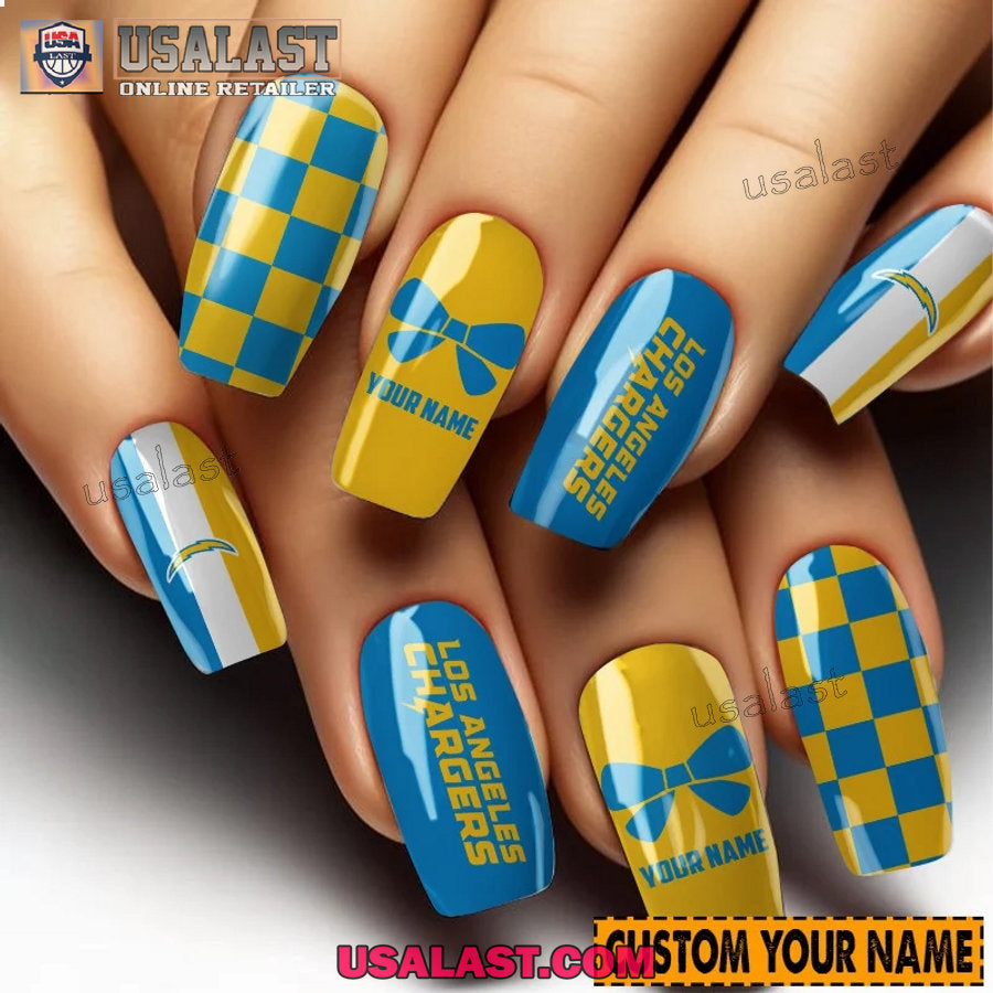 Los Angeles Chargers Women Custom Nails Set